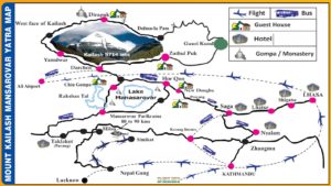 Road map of Mt.Kailash