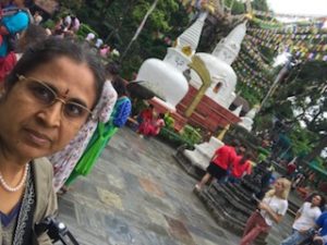 Infront of Buddu Stupa (Swayambu Temple)