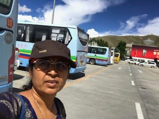 before getting into Lhasa bus